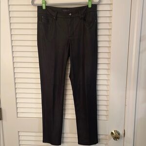 NYJD Black Gray Crackled Faux Suede Jeggings